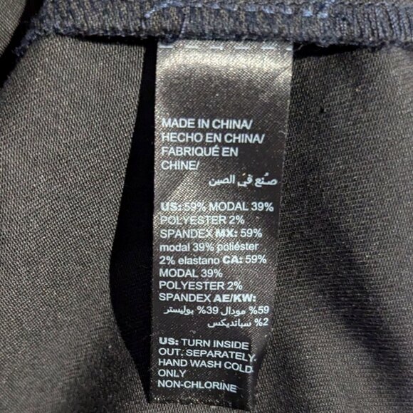 WHBM $180 NAVY Coated Denim Military Jacket Officer Blue Stretchy WASHABLE 14/12 - Picture 9 of 9